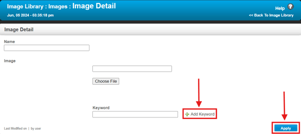 CMS - Home (AddKeyword)